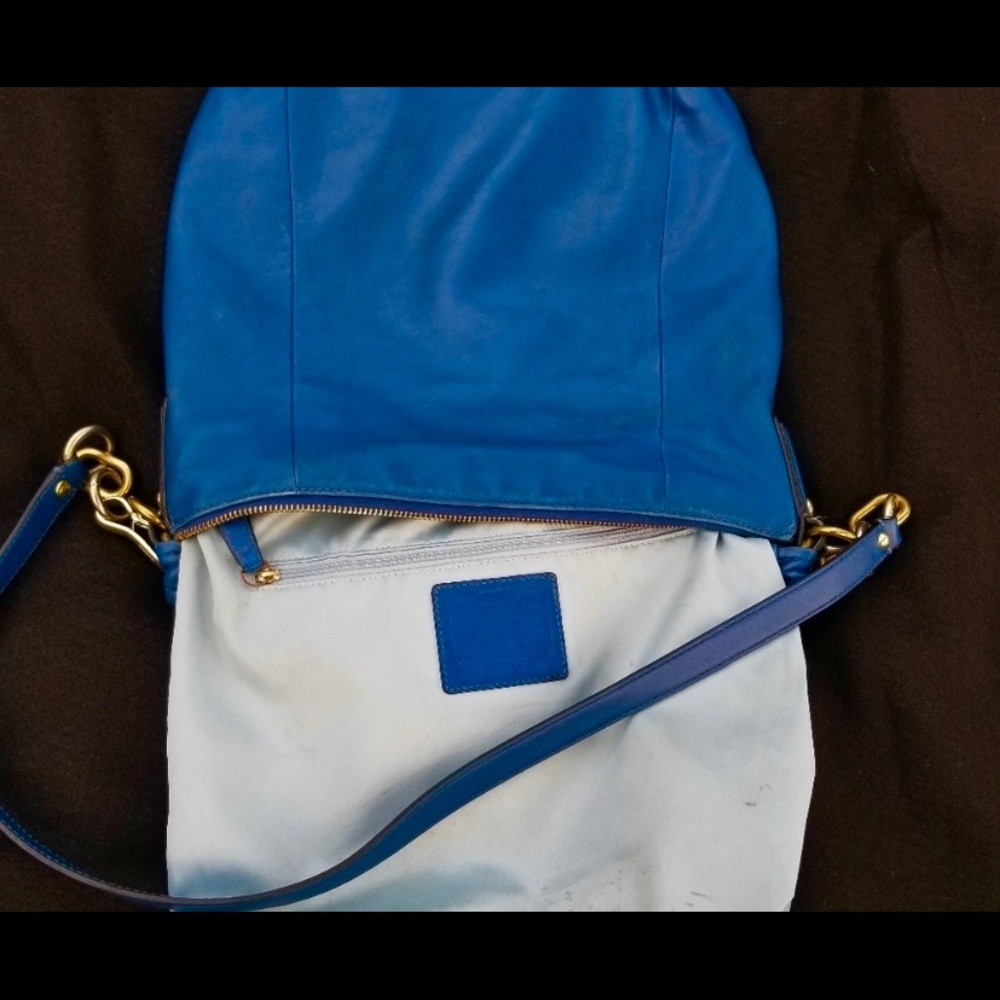 Coach Kristin Blue Genuine Leather Bag - Picture 5 of 9
